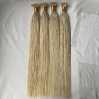 China Hot Selling 100% Real Virgin Human Hair 613# Russian Straight Raw Unprocessed Keratin Straight Double Tip Human Hair Extensions Colored Straight Straight for sale