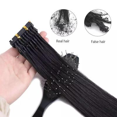 China Double Injection Virgin Long Length Straight Raw Drawn Weft Human Hair 6D Invisible Hair Extensions 6D For Thinning Hair Women for sale