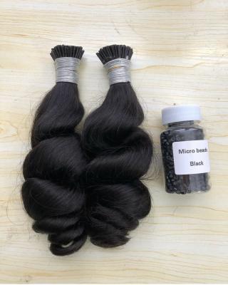 China Wholesale I Tip Microlink Hair Extensions Indian Raw Vietnamese Body Wave Curly Straight 100% Human Hair for sale