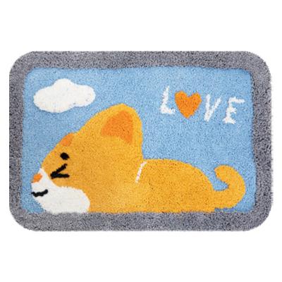 China Durable Bathroom Cover Rubber Non Slip Kitchen Front Door Super Absorbent Bath Mat for sale