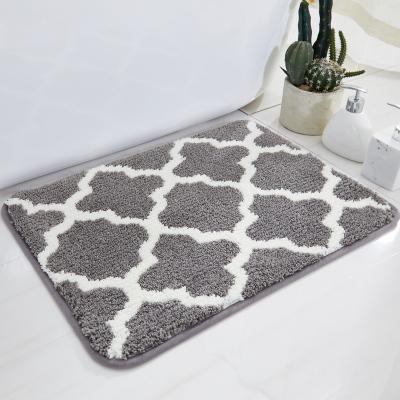 China Microfiber Polyester Chenille Sustainable Non Slip Bathroom Floor Cotton Custom Bath Mat for sale