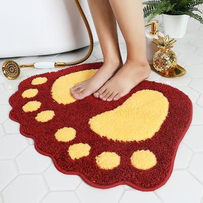 China Microfiber Durable Anti Slip Kitchen Door Bathroom Cover Floor Polyester Custom Bath Mats for sale