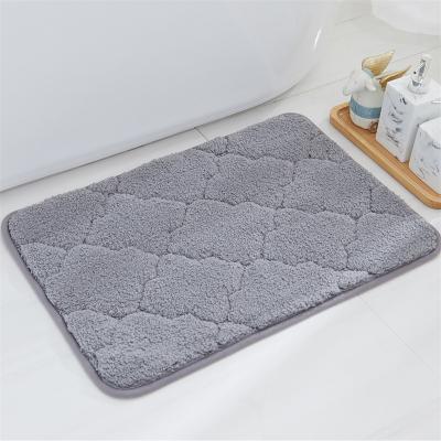 China Sustainable Wholesale Soft Absorbent Set Bathroom Covers Non Slip Floor Memory Foam Bath Mat for sale