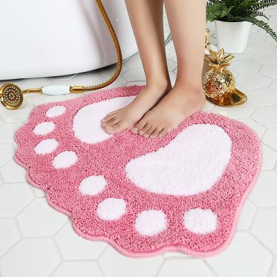 China Durable Washable Tufted Floor Door Mat Rug Non Slip Bathroom Indoor Foot Mat for sale