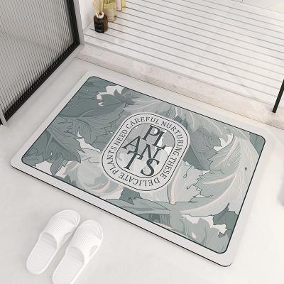 China Modern Super Absorbent Bathroom Anti Slip Quick Drying Custom Made Bath Mat for sale