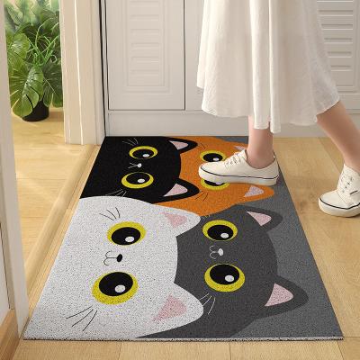 China Washable Anti Slip Custom Design PVC Coil Floor Door Mat for sale