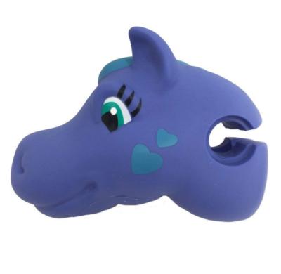 China Vinyl Funny Horse Props Scooter Cartoon Animal Head Toy 20cm Customized for sale