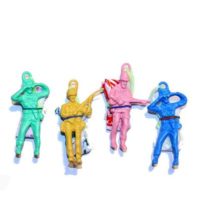 China MODEL TOY Paratroopers Shape Plastic Squeaky Toy Squirting Stress Vinyl Bath Toy for sale