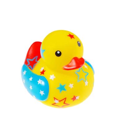 China TOY Funny Bath Rubber Floating MODEL Duck Shape Plastic Squeaky Vinyl Toy Stress Vinyl Toy for sale