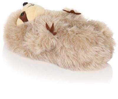 China Anti-slippery Indoor Bedroom Slippers Sloth Plush Warmer Slippers Sports Shoes for sale