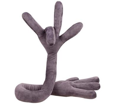 China Funny Decor Variable Shape Adjustable Fingers Shape Plush Neck Pillow for sale