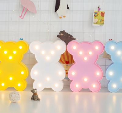 China Customized Bedroom Christmas Bear Party Holiday Decoration Lamp Touching Dim Bright Led Light Lights for sale