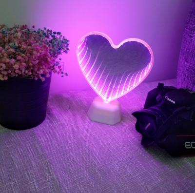 China Customized Bedroom Christmas Party Heart Decoration Lamp Touching Dim Bright Led Light Lights for sale