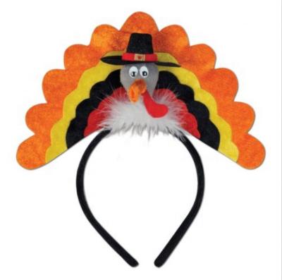 China Hair Decroation Thanksgiving Pilgrim Turkey Trot Dancing Headband Hat Holiday Costume Accessory for sale