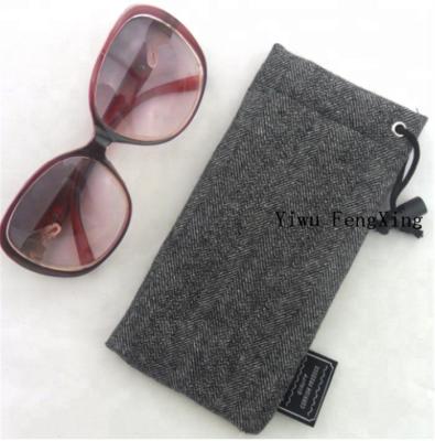 China Gray Soft Sunglass Case Soft Monocle Pocket Reading Glass Washable Case for sale