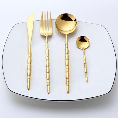 China Customized Sustainable Cutlery Food Grade Stainless Steel Silverware Sets Dinner Knife Fork With Color Box 24 Pieces for sale