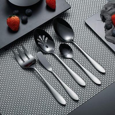 China Sustainable Hot Sales 5pcs Stainless Steel Restaurants Hotels Dining Flatware Banquet Cutlery Set for sale