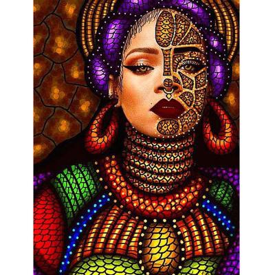 China Modern Picture of Diamond Embroidery Mosaic Wall Art of Woman from Diy 5d Diamond Painting Kit Color Sewing Painting for sale