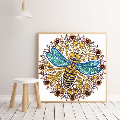 China Special Shaped Cartoon 5d House Diamond Painting Little Yellow Bee Diamond Embroidery Wall Art Decor Modern Needlework Diy for sale