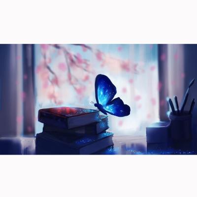 China Wholesale 5d Diamond Painting Blue Butterfly On Book Picture Modern Diamond Embroidery Wall Art For Living Room for sale