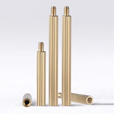 China Zhuoqi m2 security copper electronic custom column screw round double though single column bronze head column camera brass stud for sale