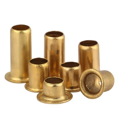 China Zhuoqi copper copper eyelet button cavity rivet copper rivet through the hole rivet for sale