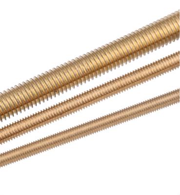 China Zhuoqi Threaded Copper Rod Electronic Rod Full Screw Brass Threaded Stud Screw Rod for sale