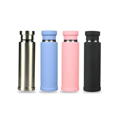 China Sustainable Custom Stainless Steel 15oz Thermos Bottle Insulated Flask With Screw Lid For Travel for sale