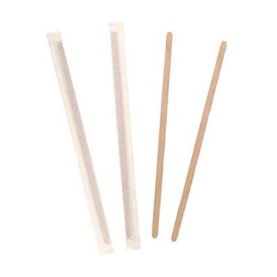 China Beautiful Logo Disposable Customized Wooden Tea Sugar Coffee Flavored Stirrer / Stick for sale