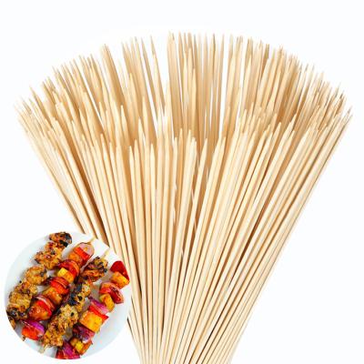 China Eco-friendly Easily Cleaned BBQ BBQ Roasting Fruit 3.0mm*30cm Bamboo Sticks Disposable Skewers for sale