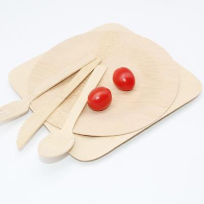 China 100%Biodegradable Bamboo Travel Cutlery Set Include Tray Knife Fork Spoon for sale