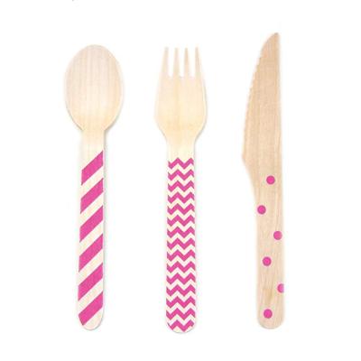 China For Modern Food Anzhu 2021 ECO Disposable Restaurant Party Cutlery Wooden Color for sale