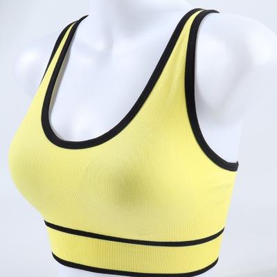 China Comfortable Elastic Breathable Running Fitness Yoga Sports Women High Quality Bra Top No Steel Ring Gym Clothes for sale