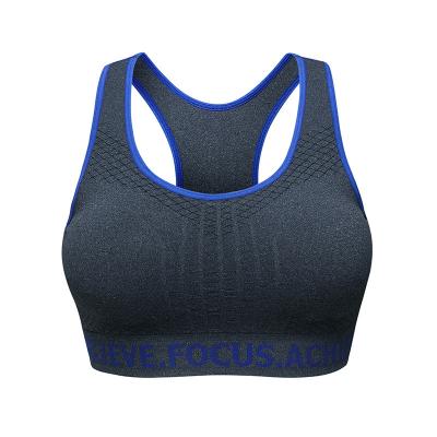 China High Quality Sports Underwear Women's Breathable Fitness Running Stereotypes Gathered Bra No Steel Ring Yoga Letter Vest for sale