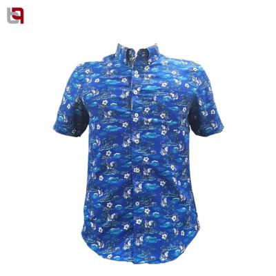 China Wholesale 100% Poly Micro Fiber 100% Polyester Woven Shirt Men's Short Sleeve 100% for sale