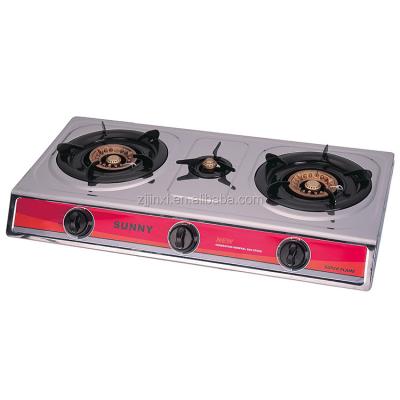 China Hotel JX-7003B Hot Cheap Price Picnic Indian Mini Gas Stove 3 Burner Portable for sale