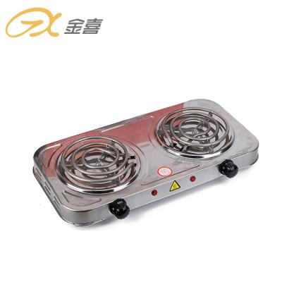 China JX-6245BS Outdoor Aluminum Portable Double Electric Solid Hot Dish, Household Electric Cooker Multifunctional Hot Dish for sale