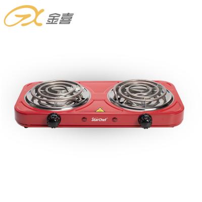 China Factory Direct Sale Outdoor Non Slip Double Burner Hot Plate Electric Cooking Stove for sale