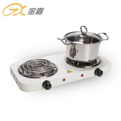 China Cheap Electric Outdoor Cooker 2 Burner Hot Plate 2000W for sale