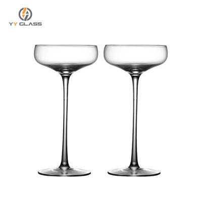 China Cosmopolitan Saucer Champagne Glasses Coupe Cocktail Glasses Martini Cocktail Glasses Large Amazon Party Hot Selling Lead Free Glass for sale