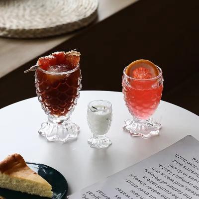 China CREATIVE European Retro Scale Relief Fish Style Solid Glass Mug With Diamond Decoration for sale