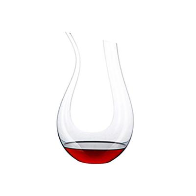 China Wholesale Clear Crystal Glass Wine Decanter Bag From Amazon Success Cheap Lead Free U Shape Design for sale