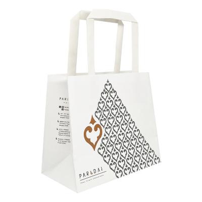 China Recyclable Blank Colorful Customized Printing Holiday Kraft Paper Shopping Bag for sale