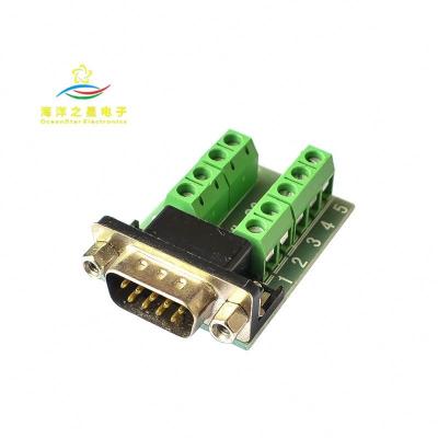 China DB9 RS232 Transfer Terminal Serial Port Transfer Terminal DB9 Standard Connector Module for sale