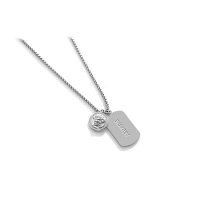 China TRENDY Cuban Chain Necklace With Custom Logo Pendant Rectangle Necklace Names Necklace Stainless Steel Pendant for sale