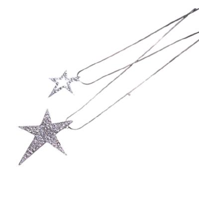 China Fashion Trendy Simple Cross Pendant Necklace Shiny Star Shape Pendants For Necklace for sale