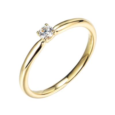 China CLASSIC High Quality Wholesale Custom Cheap Set Couple Rings Jewelry 925 Sterling Silver 14k Gold Crystal Diamond Ring for sale