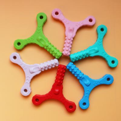 China 2021 New Arrival BPA Free Hot Selling Amazon Design Baby Things Toys Infant Y Tube Shape Eco-friendly Silicone New Arrival BPA Free New Teether for sale