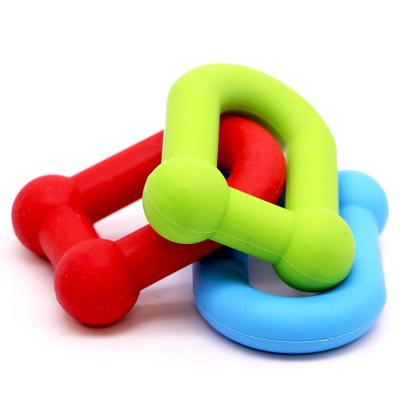 China Toy Fashion Children Factory Customized Soft Silicone Baby Kids Chewable Teether Toys Silicone Teether For Mom Care for sale