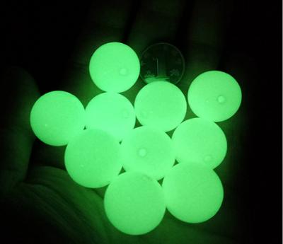 China 100%Food Grade Silicone Chewable Teether BPA Free Silicone Beads 9mm Bright Glow In The Dark Teething Beads For Baby for sale